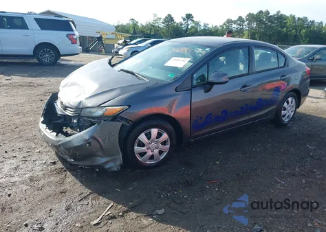 2012 Honda Civic Lx из США, поврежденный, VIN 2HGFB2F55CH596789